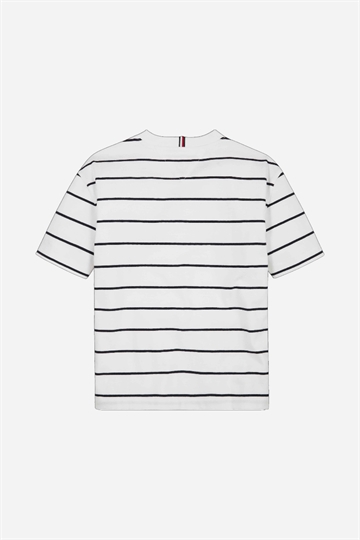 Tommy Hilfiger Stripe Tee - White Base / Blue Stripe